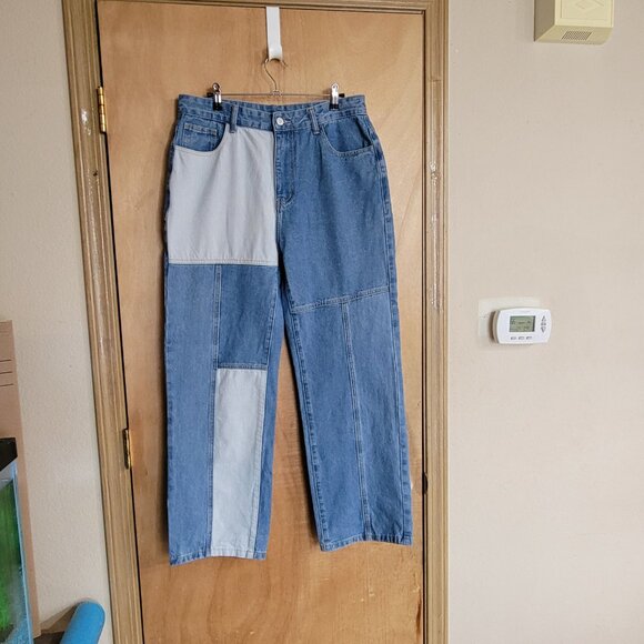 Jeans FAShion  Jeans Large Colorblock High Waisted - Picture 5 of 8